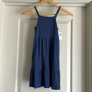 Old Navy Dusty Blue Rib Knit Tiered Midi Dress - Size 6-7 (S)
